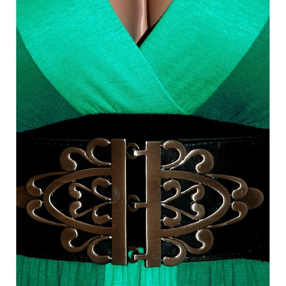 Funfash Plus Size Black Color Block Maxi Dress - Picture 2 of 4